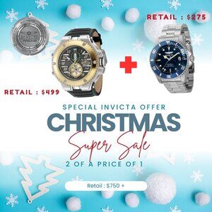 2-for-1 Deal! Collectible Invicta Men’s Watches – 100% Authentic NWT $ 850